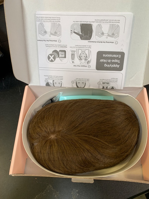 Photo 1 of TESSHAIR Human Hair Topper for Women No Bangs, 100% Remy Toppers Hair Pieces for Women,150% Density, No Tangle & Smooth, 16 Inch #Medium Brown