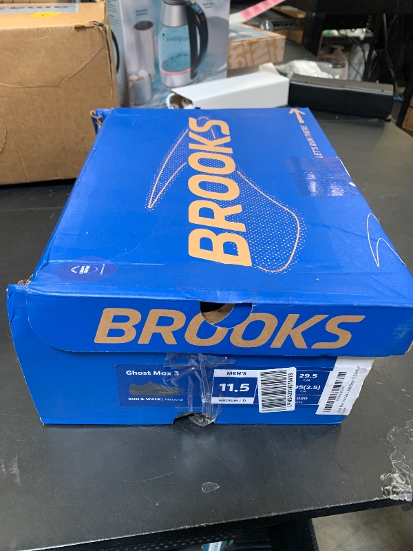 Photo 1 of Brooks Men’s Ghost Max 3 Neutral Running & Walking Shoe - Black/Black/Ebony - 11.5 Medium
