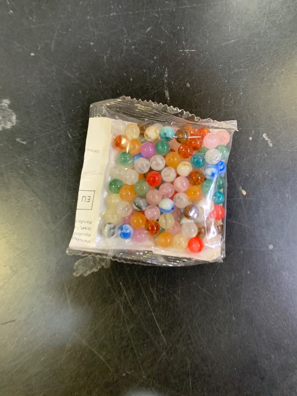 Photo 1 of 100pcs Natural Stone Beads 8mm Round Drilled Loose Beads for Jewelry Making DIY (Colorful)