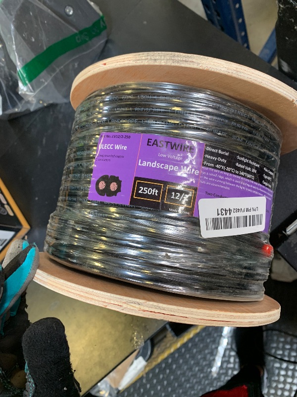 Photo 1 of 12/2 Low Voltage Landscape Lighting Copper Wire,12-Gauge 2-Conductor 250 Feet, Low Voltage Cable 12/2, Landscape Wire 12 2, Underground Low-Energy Circuit Cable, ULECC, Lighting use