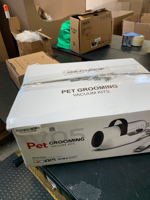 Photo 1 of Ozumek Dog Grooming Vacuum, Dog Grooming Kit with Pet Clipper Nail Grinder, 6 Pet Grooming Tools (Mushroom)