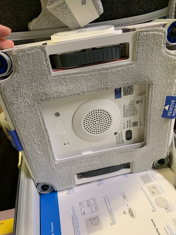 Photo 1 of ECOVACS WINBOT W2S Window Cleaning Robot, Intelligent Edge-to-Edge Cleaning with TruEdge Scrubbers, 3 Water Nozzles, 10-Level Safety System, Win-SLAM 4.0 Route Planning, Even Climbing System