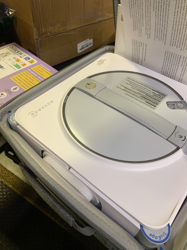 Photo 1 of ECOVACS WINBOT W2S Window Cleaning Robot, Intelligent Edge-to-Edge Cleaning with TruEdge Scrubbers, 3 Water Nozzles, 10-Level Safety System, Win-SLAM 4.0 Route Planning, Even Climbing System