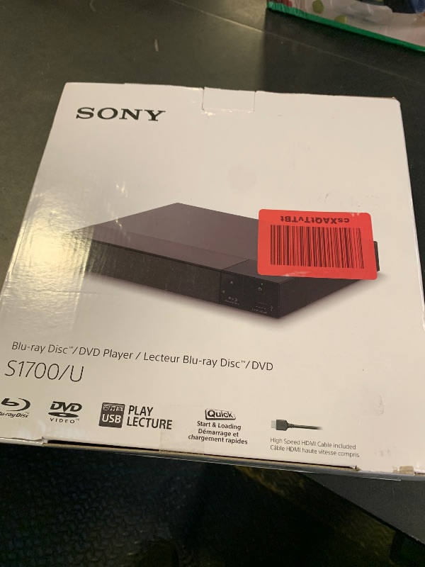 Photo 1 of Sony BDP-S1700U Blu-ray DVD Player Dolby Digital TrueHD/DTS and DVD upscalingi, with Included HDMI Cable, 2025 Model