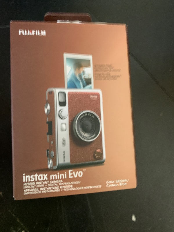Photo 1 of Fujifilm Instax Mini EVO Instant Camera - Brown