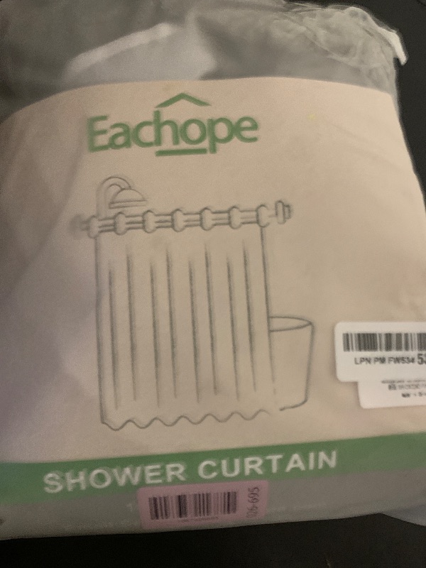 Photo 1 of eachope Extra Long No Hook Shower Curtain with Snap-in Fabric Liner Set,Slub Textured Fabric Shower Curtains for Bathroom,Hotel Style Modern Shower Curtain,Water Repellent & Washable,71x86(84),Grey
