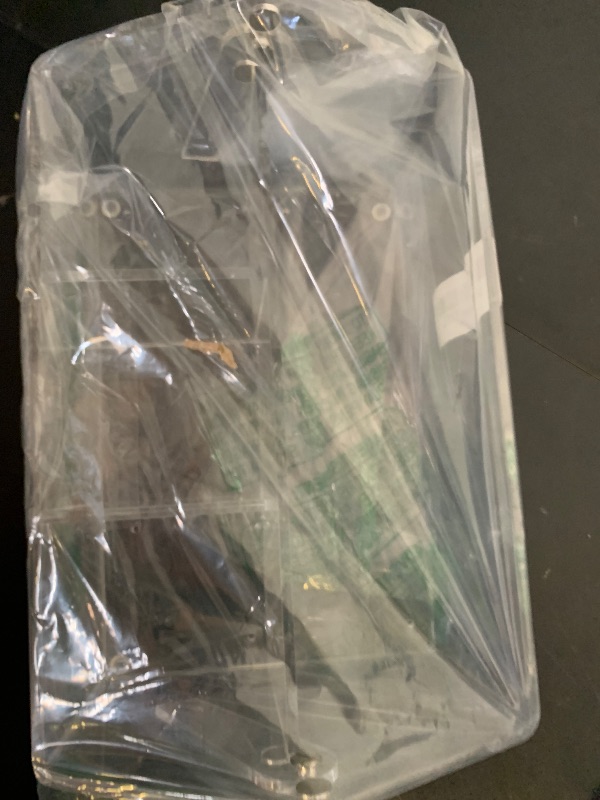 Photo 1 of **HANDLE BROKEN** Chivalral Acrylic Utensil Holder & Paper Plate Holders -Clear Space-Saving Cutlery Caddy and Silverware Organizer for Kitchen, Table, Buffet, Party, Picnic, Camping Indoor Outdoor Use