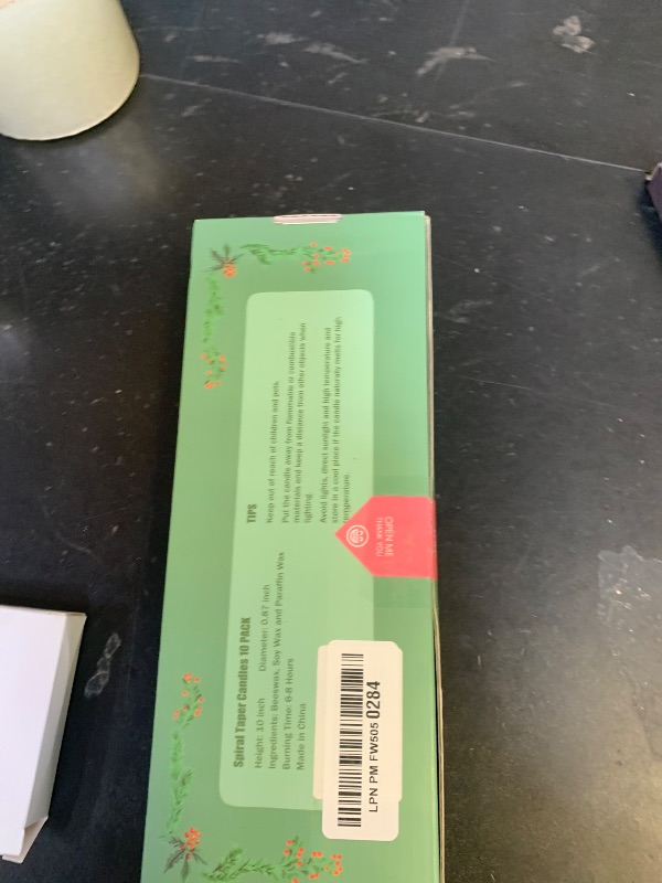 Photo 1 of 10 Inch White and Pink Spiral Taper Candle Set, 10 Pack Unscented Dripless Candlesticks for Dinner Baby Shower Party Brithday Wedding and Home Decoration