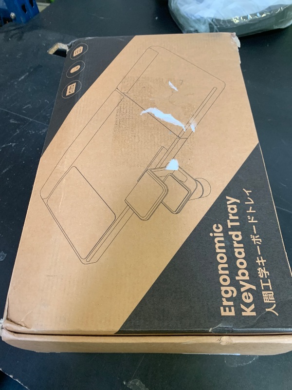 Photo 1 of Klearlook Upgraded Adjustable Keyboard Tray for Above Desk & Under Desk Use - Ergonomic Sit-Stand Keyboard Riser with 360° Rotation, 24.4"×10" Keyboard Stand with Wrist Rest & Storage Drawer - Black