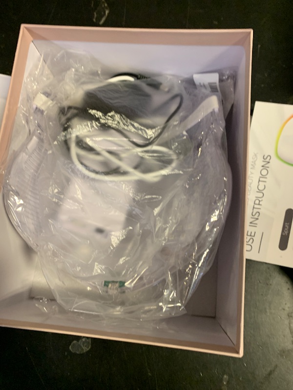 Photo 1 of SDKWDH LED Face Mask Light Therapy, Red Light Therapy Mask with 7 Colors, 850nm Infrared & Red Light Therapy for Face, Portable Anti-Aging Skin Rejuvenation Tool with Timer for Home Use