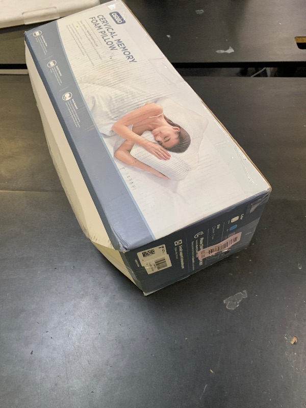 Photo 1 of Osteo Cervical Pillow for Neck Pain Relief, Hollow Design Odorless Memory Foam Pillows with Cooling Case, Adjustable Orthopedic Bed Pillow for Sleeping, Support for Side Back Sleepers