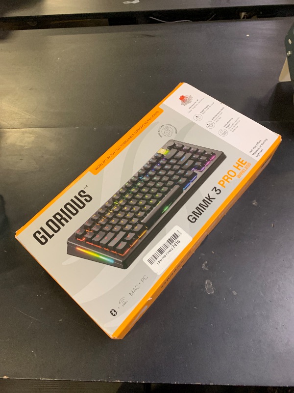 Photo 1 of Glorious Gaming - GMMK 3 PRO HE: Wireless Gaming Keyboard Rapid Trigger, Hall Effect, Aluminum Body, 8K Polling Rate, Hotswap MX & Magnetic Switches, Adjustable Actuation, ANSI 75% Tenkeyless (Black)