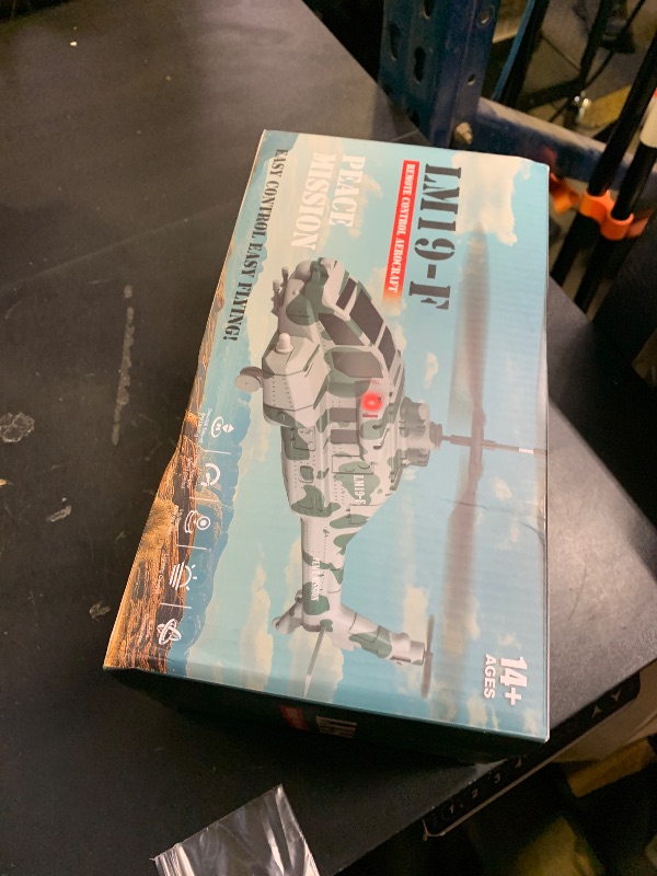 Photo 1 of LM19-F Army Apache RC Helicopter with 10 Missiles, 2.4GHz Remote Control Helicopter, Military Helicopter for Beginners and Adults, LED Lights, Altitude Hold, One-Key Take Off, Indoor Friendly
