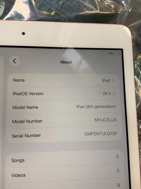 Photo 1 of **LOCKED** Apple iPad (10.2-inch, Wi-Fi, 32GB) - Gold (Latest Model, 8th Generation) (Renewed)