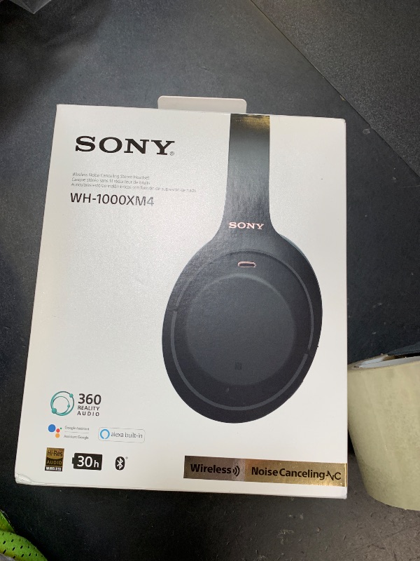 Photo 1 of Sony WH-1000XM4 Wireless Premium Noise Canceling Overhead Headphones with Mic for Phone-Call and Alexa Voice Control, Black WH1000XM4