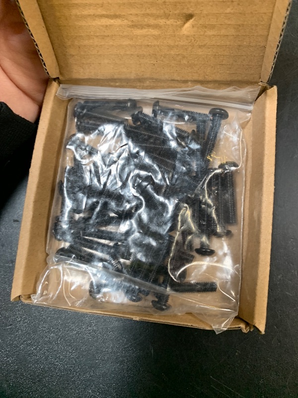 Photo 1 of #10-32 x 1 (50 Pack) Button Head Socket Cap Screws Bolts, Stainless Steel 304 (18-8), Allen Hex Drive, Coarse Thread, Fully Threaded, Black Coated