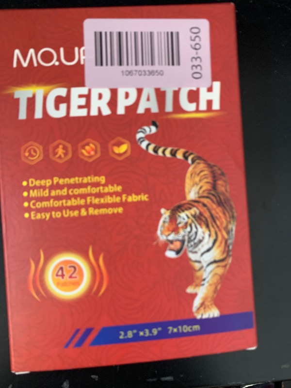 Photo 1 of **USED, INCOMPLETE**  Tiger Patch, Chinese Tiger Back Heat Patches Ultra Strength for Muscle Joint of Knee Shoulder and Neck