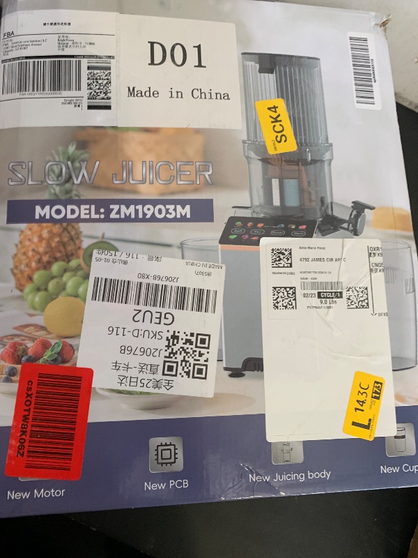 Photo 1 of WHALLPRO Cold Press Juicer, Touchscreen Juicer Machines with 4.5'' Wide Feed Chute, Stainless Steel Masticating Juicers Easy to Clean, Ergonomic Operational Panel Design, High Juice Yield, Steel