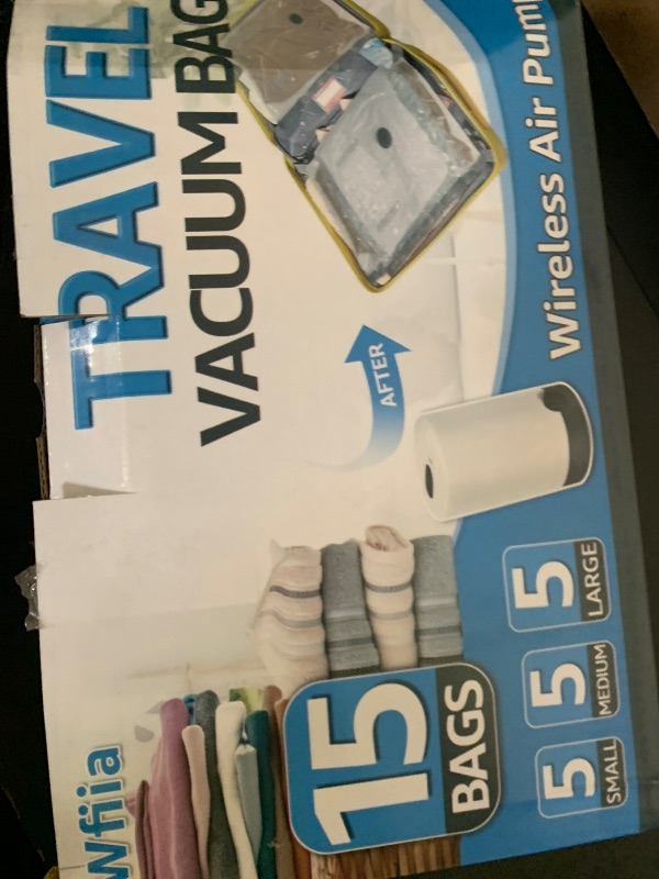 Photo 1 of **INCOMPLETE SET** Vacuum Bags for Travel with Rechargeable Pump, Vacuum Seal Bags for Clothing, Compression Vacuum Travel Bags for Luggage, Vacuum Packing Bags for Closet Organization