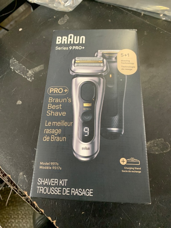 Photo 1 of Braun Series 9 PRO+ Electric Razor for Men, 5 Pro Shave Elements & Precision Long Hair Trimmer, 6in1 SmartCare Center, Wet & Dry Electric Shaver for Smooth Skin with 60min Battery Runtime, 9517s