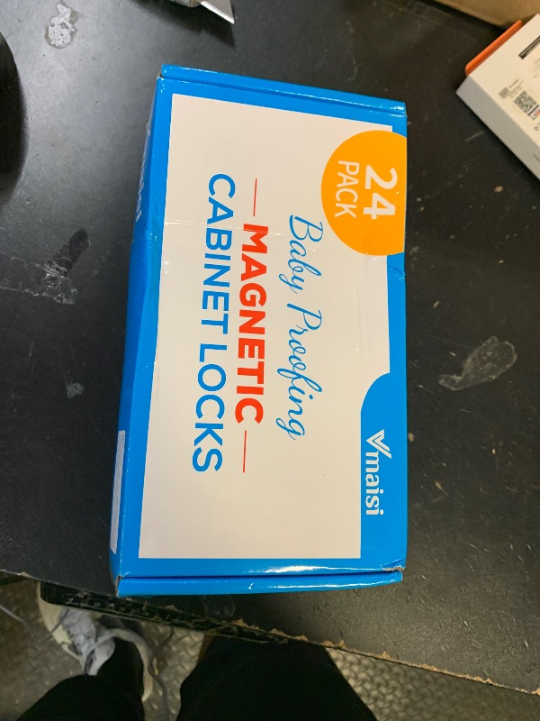 Photo 1 of Vmaisi Adhesive Magnetic Locks for Cabinets & Drawers (24 Pack and 4 Keys + Cradle)