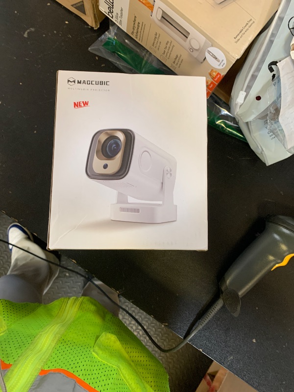 Photo 1 of ?Auto Focus&1080P?Magcubic Mini Smart Projector with 4K Support, Portable Projector with Wifi and Bluetooth, 5W Speaker, Built in Apps, Voice Control, Outdoor Movie Projector