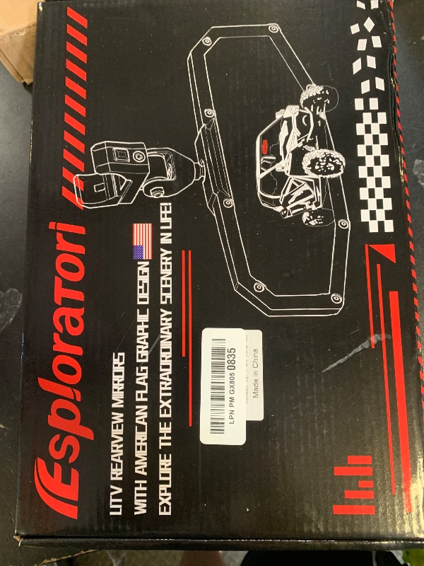 Photo 1 of Esploratori UTV Rear View Mirror,2026 New Flag UTV Mirrors-High Density 360° Adjustable Angle for 1.5 to 2.0 in Round Roll Cage,Compatible with Polaris RZR,Pioneer SXS,Kawasaki Mule KRX,Can Am X3