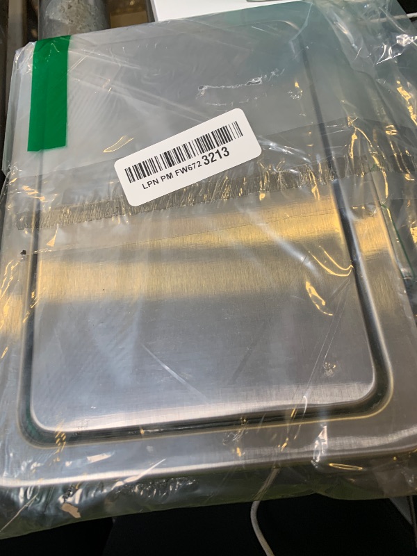 Photo 1 of Amosfun Stainless Steel Embedded Trash Bin Flap Cover Countertop Waste Chute Lid 9.05 x 6.49 x 1.29 Inch Recessed Garbage Lid for Kitchen Bathroom Office