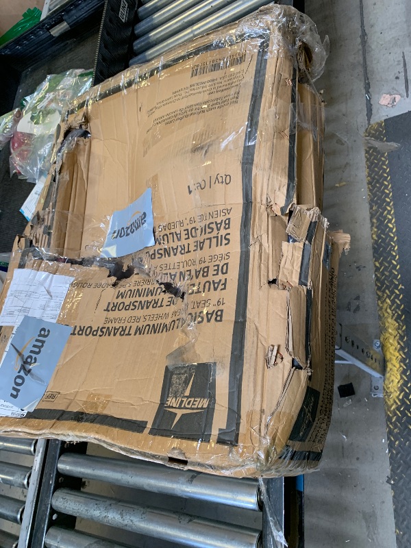 Photo 1 of 19" Ultra Lightweight Transport Bariatric Wheelchair Color: Red