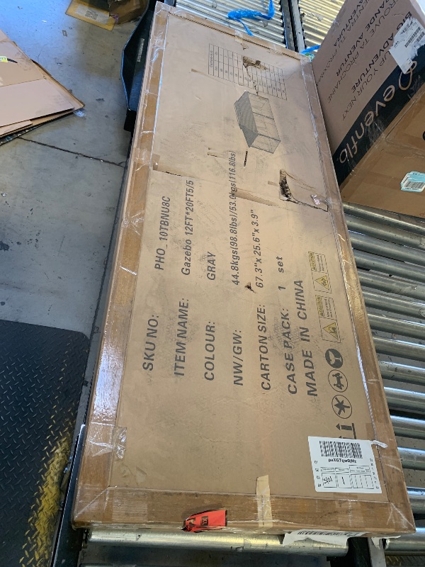 Photo 1 of 12x20FT Grey Gazebo complete 5/5 set (factory sealed) need truck for load 