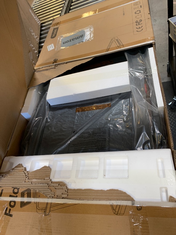 Photo 1 of Foldable Walking Pad with 0-15% Auto Incline and Handle Bar, Under Desk Treadmill with 300LBS Weight Capacity, 3.0HP Quiet Treadmills for Home with Speaker, APP & Remote Control-Black Red (packaged sealed) 