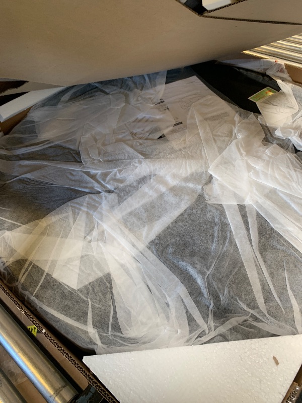 Photo 1 of 24/7 Shop at Home Lundberg Button Tufted Ottoman with 1 Open Shelf, Fabric Cocktail Bench, Round Coffee Table for Living Room, Bedroom, Entryway, Brown and Dark Gray