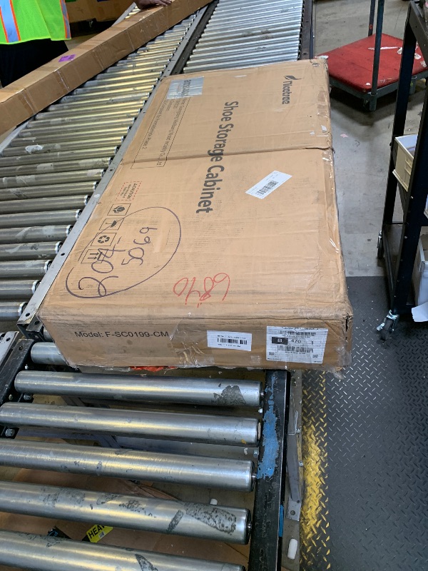 Photo 1 of Nicetree Freestanding Ultra Slim Arched Rattan Accent Shoe Storage Cabinet for Entryway - 4 Flip Drawers & 3-Tier Adjustable Shelves, Farmhouse Modern Rustic Shoe Rack for Hallway, Foyer Oak