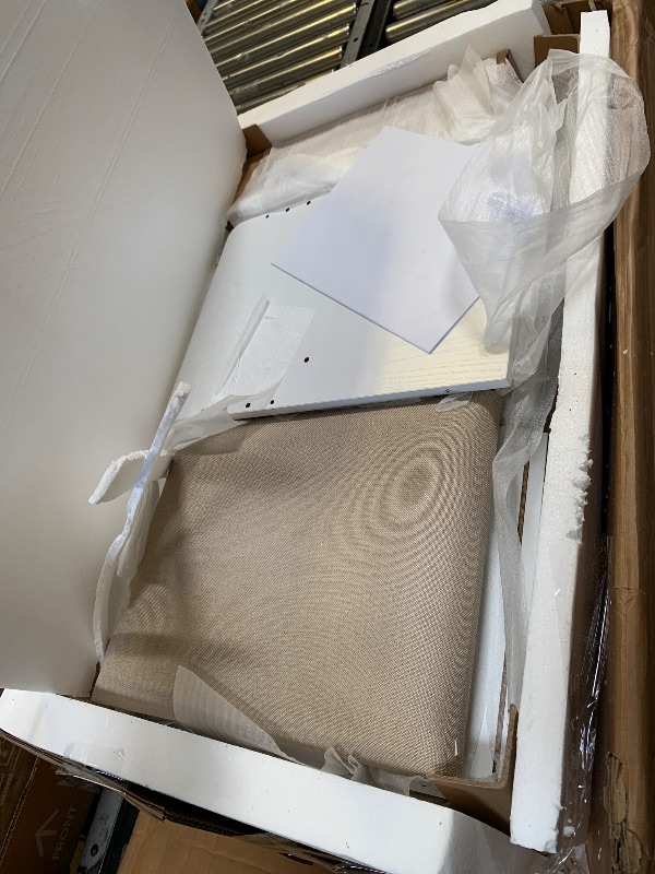 Photo 1 of GarveeHome Makeup Vanity Desk with Sliding Mirror, Vanity Dressing Table with 3 Color Adjustable Lights, Girls Vanity Set with Stool, 4 Compact Vanity Drawers, Power Outlet, White