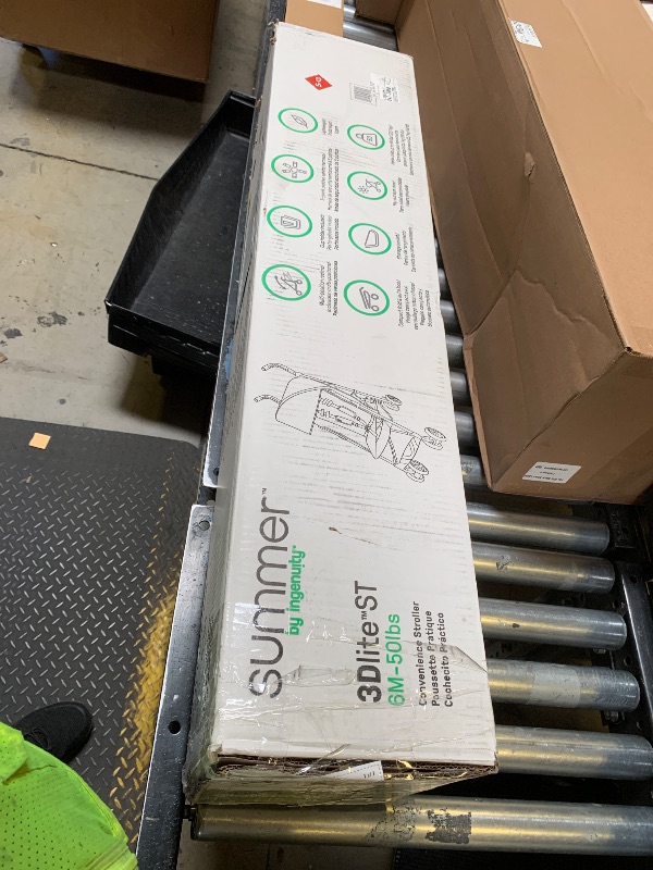 Photo 1 of Summer Infant 3Dlite ST Convenience Stroller, Black & Gray - Lightweight Stroller with Steel Frame, Large Seat Area, Multi-Position Recline, Storage Basket - for Travel and More