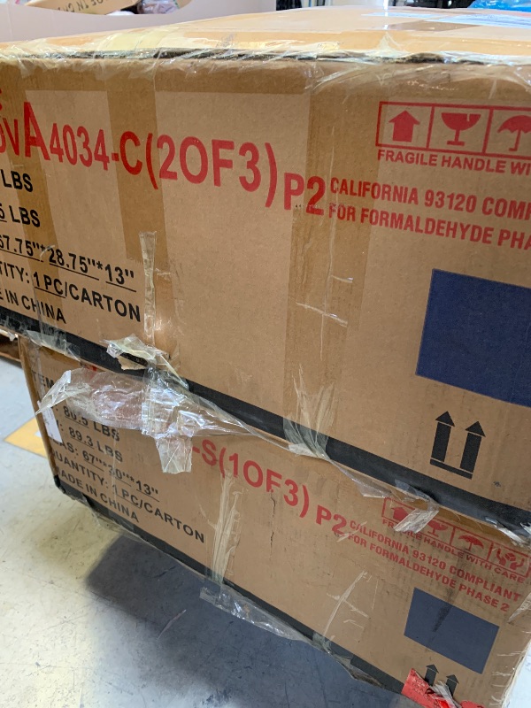 Photo 1 of Favfurish L Shape Modular Sectional Sofa with Cup Holders and Storage Ottoman,5-Seater Tufting Upholstered Corner Couch for Living Room,Apartment,Home Furniture Sets,Dark Gray Left Chaise,98 Inch (factory sealed) only 1 of 3 and 2 of 3 available 