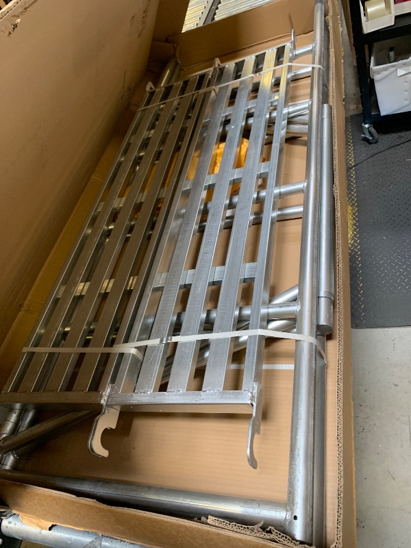 Photo 1 of Scaffolding Work Platform, Rolling Scaffolding with Wheels, Scaffold for Building Construction, Interior Painting, Home Improvement?71.0" Height, 500LBS Capacity, Silver)