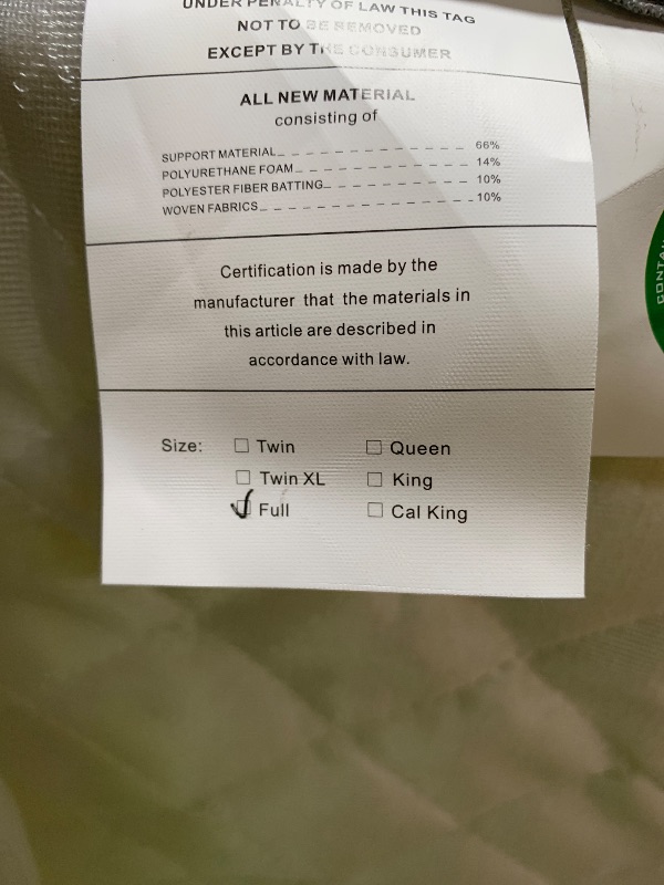 Photo 1 of full size mattress 