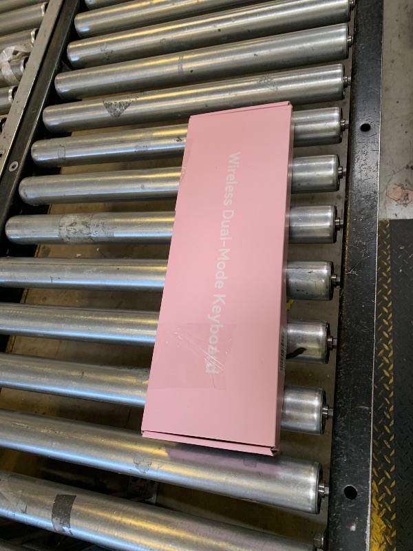 Photo 1 of COVEVA Wireless Bluetooth Keyboard - Full Size Retro Round Typewriter Style Wireless Keyboard with 2.4GHz & Bluetooth Dual-Mode Compatibility for PC, Laptop, Windows, Mac, and More (Pink)