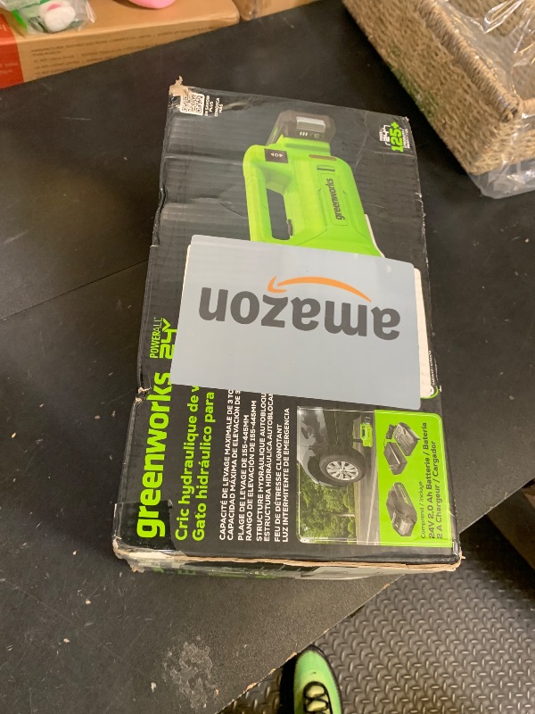 Photo 1 of Greenworks 24V Cordless Car Jack Kit, 3 Ton Max Loading For Vehicle Weigh Hydraulic Jack with 2Ah Battery and Charger