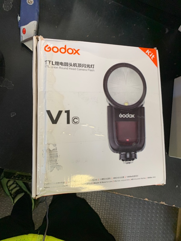 Photo 1 of Godox V1-C Flash Speedlite for Canon, 76Ws 2.4G X Wireless TTL 1/8000 HSS Speedlight, 1.5s Recycle, 480 Full Power Flashes with Rechargeable Battery