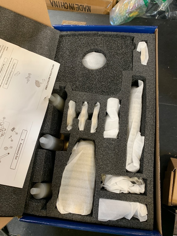 Photo 1 of 3 Handles Shower Faucet Set with Tub Spout Bathtub Shower Faucet Combo Set Shower System Complete Tub and Shower Trim Kit Brushed Gold Shower Set