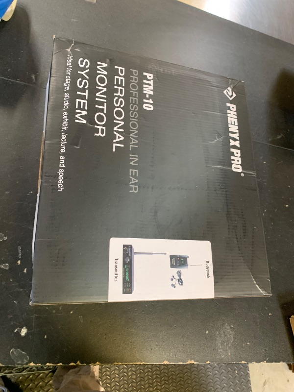 Photo 1 of Phenyx Pro UHF Stereo Wireless in Ear Monitor System, Wireless IEM, 900MHz Band Selectable Frequency, Rack Mountable, 160 ft. Operation, Suitable for Stage, Studio, Exhibit, Lecture, Speech (PTM-10)