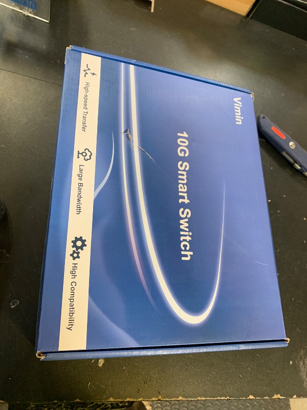 Photo 1 of 8 Port 10G Ethernet Switch, 10Gbe-RJ45 Port Network Switch Unmanaged Support 100M/1000M/2.5G/5G/10G, Auto-Negotiation, for 10G NAS, PC, NIC, Plug & Play, 160Gbps Switching Capacity, Desktop/Rack Mount