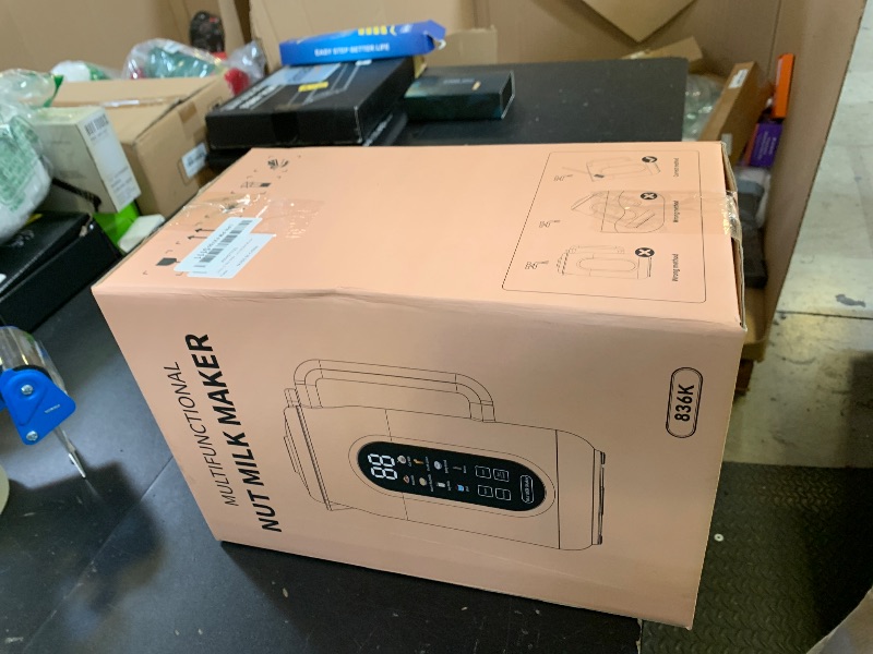 Photo 1 of 10-in-1 Nut Milk Maker Machine, 42oz Automatic Nut Milk Maker with LED Touch Screen, Self-Cleaning, 12H Delay Start, Keep Warm, Automatic for Soy/Oat/Almond Milk, Juice,Coconut,Plant Base & Boil Water