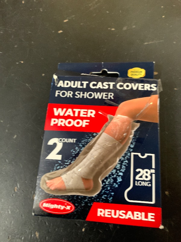 Photo 1 of 100% Waterproof Cast Covers for Shower Leg - 2pk - Tight Seal - Reusable Adult Half Leg Cast Protectors - Knee, Ankle, Foot - After Surgery Bandage and Dressing Cast Bag for Wounds and Burns