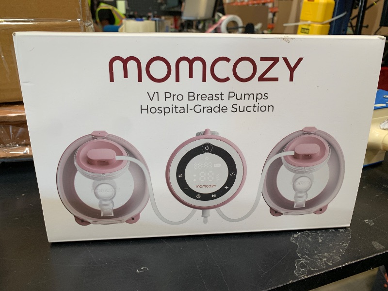 Photo 1 of Momcozy Breast Pump V1 Pro Hospital-Grade, Hands-Free & Portable Wearable Pump, Upgraded Electric Pump with 3 Fine-Tuned Rhythms|15 Levels, Come with Leak-Proof DoubleFit Flange, Cozy Red.