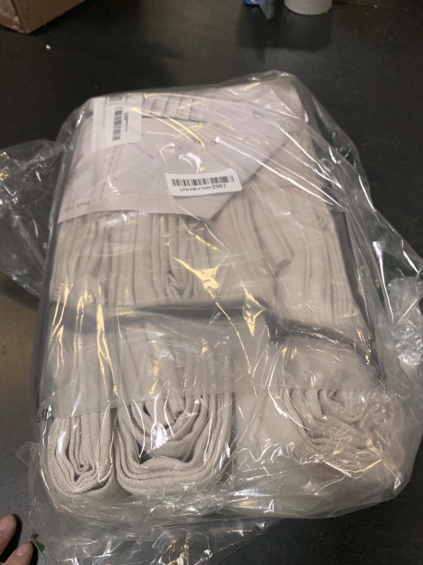 Photo 1 of Blackout Thick Linen Double Layer Floor Length Curtains 105 Inches Long for Kids Room, Memory Trained Pinch Pleated Insulated Noise Blocking Ivory Modern Window Curtain & Drapes Panels of 2 Viral Burg