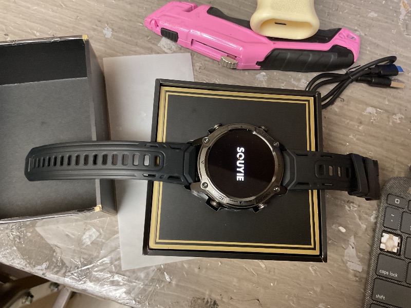 Photo 1 of 2026 AI Smart Watch with Standalone GPS & Offline Maps, 5ATM Waterproof, 1.43" AMOLED, 21-Day Battery, 178 Sports Modes, Compass, Heart Rate/SpO2/Stress/Sleep Monitor, for Android iOS Men Women Black