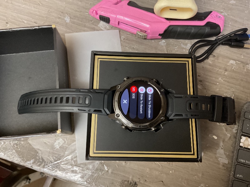 Photo 1 of 2026 AI Smart Watch with Standalone GPS & Offline Maps, 5ATM Waterproof, 1.43" AMOLED, 21-Day Battery, 178 Sports Modes, Compass, Heart Rate/SpO2/Stress/Sleep Monitor, for Android iOS Men Women Black